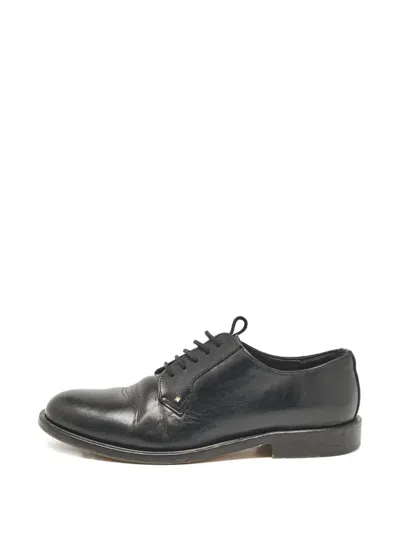 Pre-owned Valentino Garavani Leather Oxford Shoes In Black