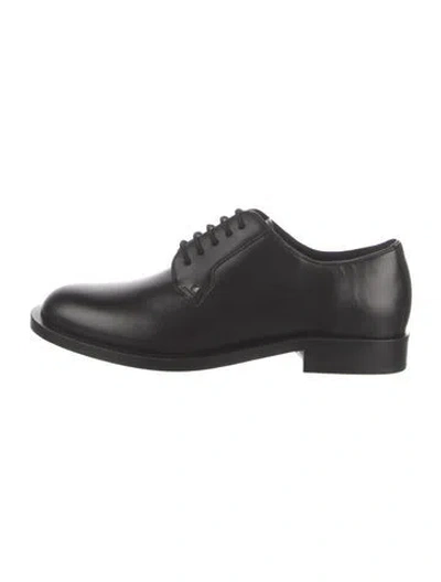 Pre-owned Valentino Garavani Leather Oxfords In Black