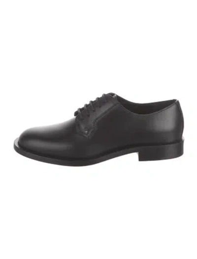 Pre-owned Valentino Garavani Leather Oxfords In Black