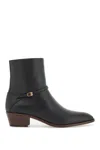 Valentino Garavani Man Ankle Boots Black Size 12 Leather In Black