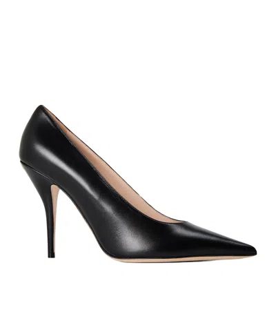 Valentino Garavani Leather Pointed-toe Stiletto Pump In Black