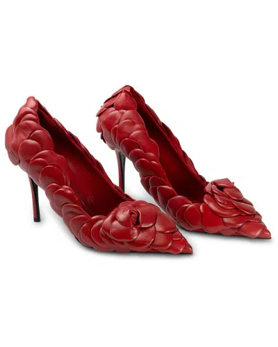 Valentino Garavani Valentino Leather Pump In Red