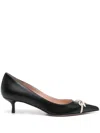 Valentino Verzierte Pumps Bepointy 45 Aus Leder In Black