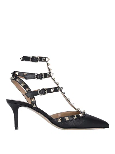Valentino Garavani Leather Pumps In Black