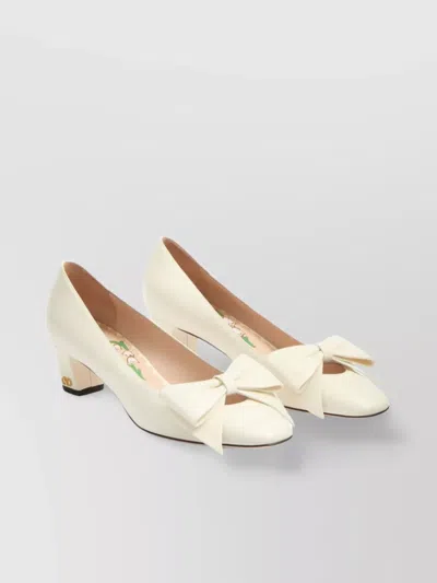 Valentino Garavani Leather Pumps With Oversized Bow Detail
