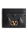Valentino Portacarte Quiltie 67 In Nappa Nera Donna In Black