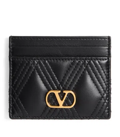 VALENTINO GARAVANI LEATHER QUILTIE 67 CARD HOLDER