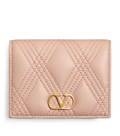 Valentino Garavani Leather Quiltie 67 Wallet