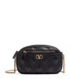 Valentino Quilted Shoulder Bag With In Black