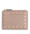 Valentino Leather Rockstud Card Holder