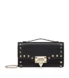 VALENTINO GARAVANI LEATHER ROCKSTUD CHAIN WALLET