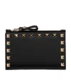 VALENTINO GARAVANI LEATHER ROCKSTUD COIN AND CARD HOLDER