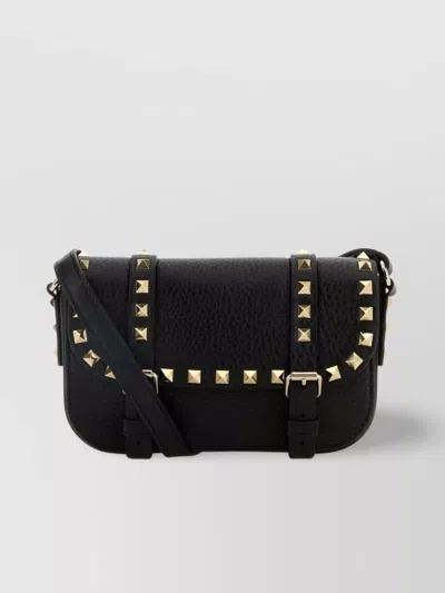 Valentino Garavani Leather Rockstud Crossbody Bag With Adjustable Strap
