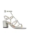 Valentino Rockstud Leather Heeled Sandals