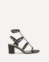 Valentino Rockstud Caged 60 Leather Ankle Strap Sandal In Multi