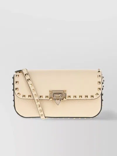 Valentino Garavani Leather Rockstud Shoulder Bag With Adjustable Strap
