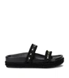 Valentino Womens Black Rockstud Leather Espadrille Sandals In Black