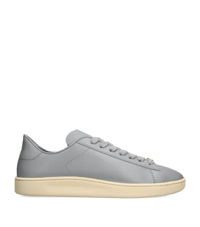Valentino Garavani Leather Royco Sneakers In Gray