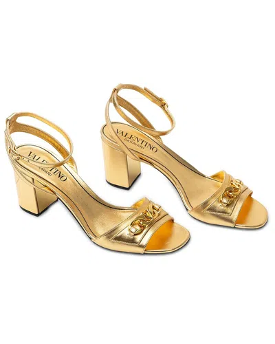 Valentino Garavani Valentino Leather Sandal In Gold