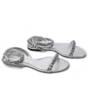 Valentino Stud-embellished Strap Sandals In Silver