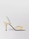 Valentino Garavani Leather Sandals Royal Shell Embellishment In Neutral