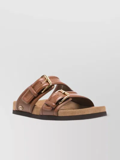 VALENTINO GARAVANI LEATHER SANDALS VLOGO LOGO