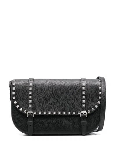 Valentino Garavani Leather Shoulder Bag In Black