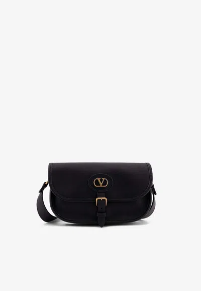 Valentino Garavani Leather Shoulder Bag In Black