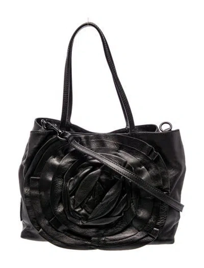 Pre-owned Valentino Garavani Leather Shoulder Bag In Black