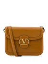 Valentino Garavani Orange Leather 9to5 Shoulder Bag In Brown
