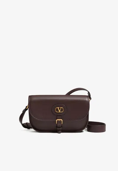Valentino Garavani Leather Shoulder Bag In Brown