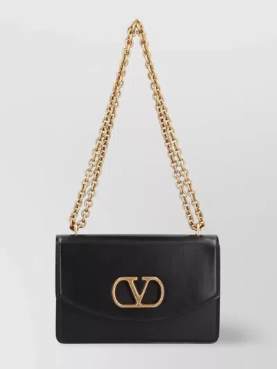 VALENTINO GARAVANI LEATHER SHOULDER BAG CHAIN STRAP