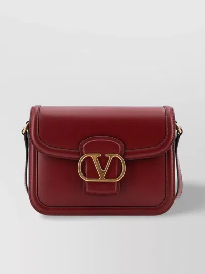 Valentino Garavani Leather Shoulder Bag For Work In Pink