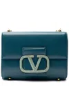 Valentino Leather Shoulder Bag In Blue