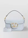 Valentino Vg All Time Light Blue Calf Leather Shoulder Bag In Blue