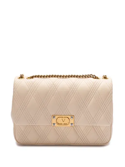Valentino Garavani Leather Shoulder Bag In Nude