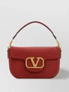 Valentino Leather Shoulder Bag Top Handle In Red