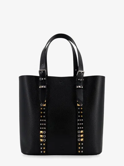 Valentino Garavani Leather Shoulder Bag With Iconic Studs In Black