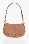 Valentino Leather Shoulder Bag With Logoed Buckle