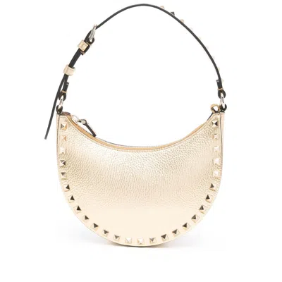 Valentino Garavani Kleine Crescent Schultertasche Mit Nieten In Gold