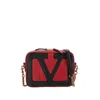 Valentino Red And Black Leather Crossbody Bag