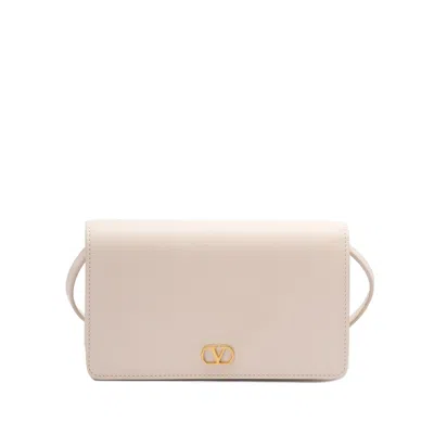 Valentino Garavani Leather Shoulder Bags In Sand