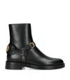 Valentino Vlogo Signature Leather Ankle Boot In Black