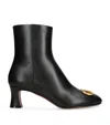Valentino Leather Signature Vlogo Boots 55 In Black