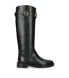 Valentino Garavani Vlogo Signature Calfskin Boot 30mm Woman Black 38.5 In Black