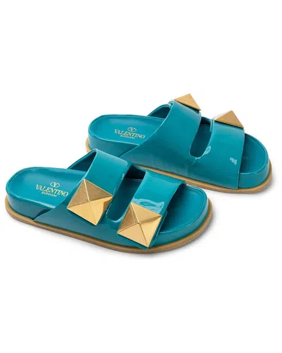 Valentino Garavani Valentino Leather Slide In Green