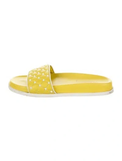 Pre-owned Valentino Garavani Leather Slides In Multi
