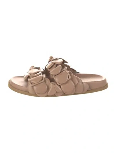 Pre-owned Valentino Garavani Leather Slides In Pink