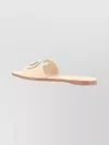 Valentino Leather Slides With Cut-out Logo Design