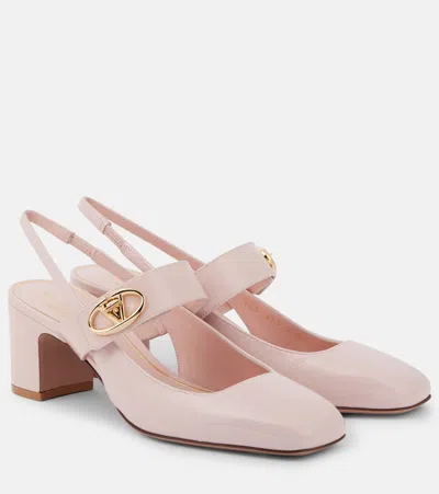 Valentino Garavani Vlogo Locker 60 Mary-jane Slingback Pumps In Pink